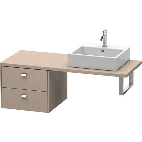 BRIOSO mobile consolle basso maniglia cromo 442x520x550mm lino