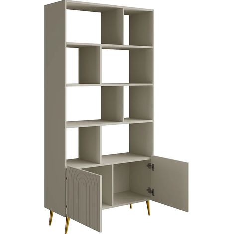 Libreria con 2 ante e 8 nicchie Beige  - NORSIM (1/3)