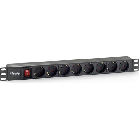 Regleta equip rack 19pulgadas 1u 8
