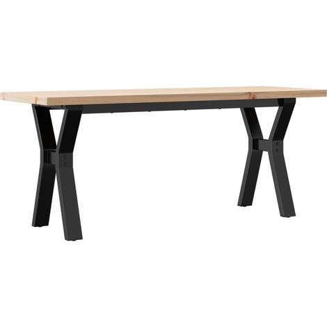 Maison Exclusive - Couchtisch Y-Gestell 110x40x45,5 cm Massivholz