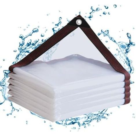 Transparente Plane mit Ösen, wasserdicht, 2x3m transparente Plane für Pflanzen im Freien, Gewächshäuser, Gartenmöbel, Tierunterstände, Dächer (1/5)