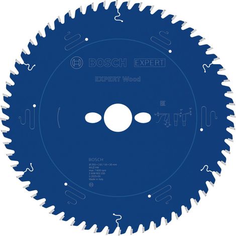 Bosch EXPERT Wood Kreissägeblatt 250x2,8x30 mm Z60 - 2608902235 (1/3)