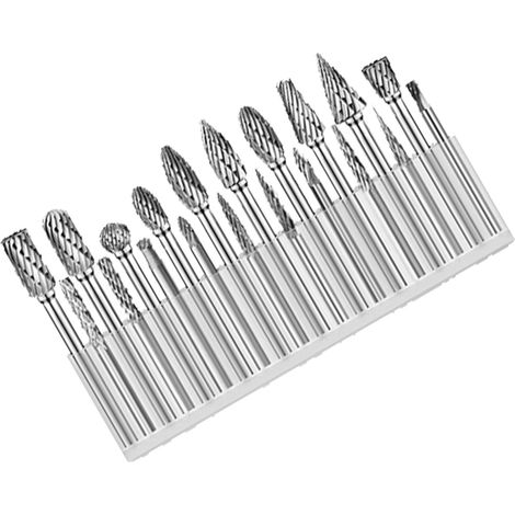 Satz mit 20 Hartmetall-Rotationsfräsern zum Anfasen und Gravieren (1/3)