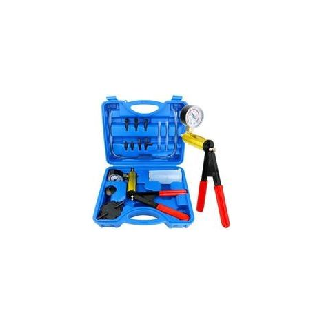 Pompe à vide manuelle – Purgeur de freins avec jauge de pression – Kit complet avec adaptateurs pour diagnostic automobile – 27x20x9CM (1/4)