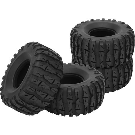 4 pièces Peau de Pneu Universelle en Caoutchouc pour Voiture RC, Accessoires de Remplacement 135/62mm