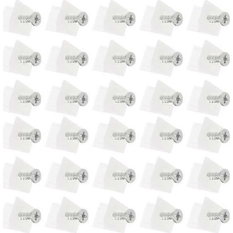 Kit de réparation de tiroirs de commode avec 100 supports métalliques invisibles pour étagères et meubles. (1/4)