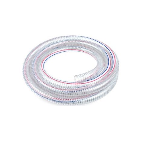 Garronda Tuyau d'Aspiration Spiralé 1" 25 mm x 5 m Renforcé Transparent (1/2)