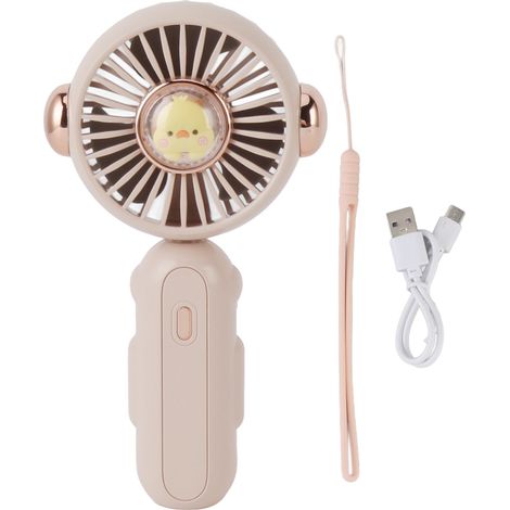 Mini ventilateur pliable, mignon et léger, 900 mAh, réglable, silencieux, portable, rose, idéal pour l'été (1/5)