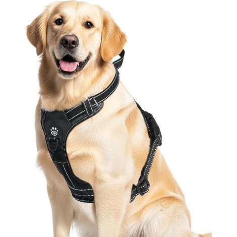 Harnais Chien Anti Traction, Réfléchissant Respirante Harnais (1/5)