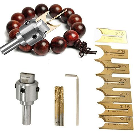 Fraise Dureté Perle Travail Du Bois Perle Maker Foret Ensemble Routeur Bit Set Petit Portable Haute-Dureté Alliage Acier Outil Kit 16 pcs (1/5)