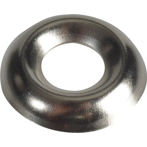 ForgeFix 200SCW6N Screw Cup Washers Solid Brass Nickel Plated No.6 Bag 200 FORSCW6NM (1/4)