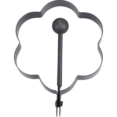 Ensemble de 4 pièces pour faire frire les œufs, avec moules à œufs en forme de fleur en acier inoxydable, pratique et rapide. (1/5)