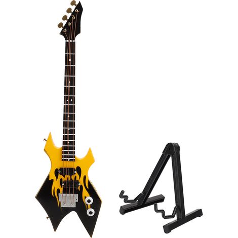 Accessoire miniature pour maison de poupée 1/6 : basse, décoration, ornement, instrument de musique. (1/5)