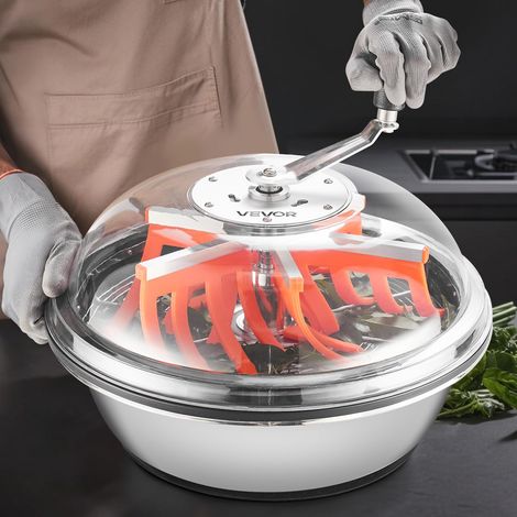 VEVOR Tagliafoglie a Ciotola Manuale da 42 cm, Taglierina con Lama in Acciaio Inox, Ciotola per Taglio Idroponico a Umido e a Secco, Tagliatrice Rotante Attorcigliata, per Boccioli di Fiori, Foglie (1/5)