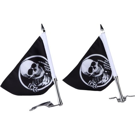 Porte-Drapeau Coffre Moto avec Drapeau Crâne, Kit Fixation L R Remplacement pour Gold Wing Tour DCT 2018-2020 (1/5)