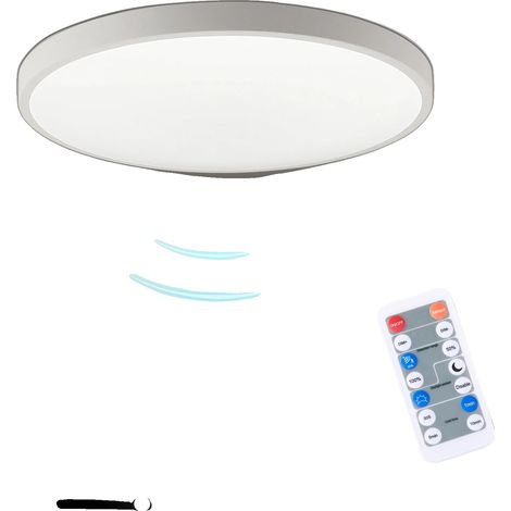 Plafonnier, Capteur de Mouvement Radar, Télécommande, 1PC, Lumière neutre-a, BLANC-a, 16-20W-a (1/2)