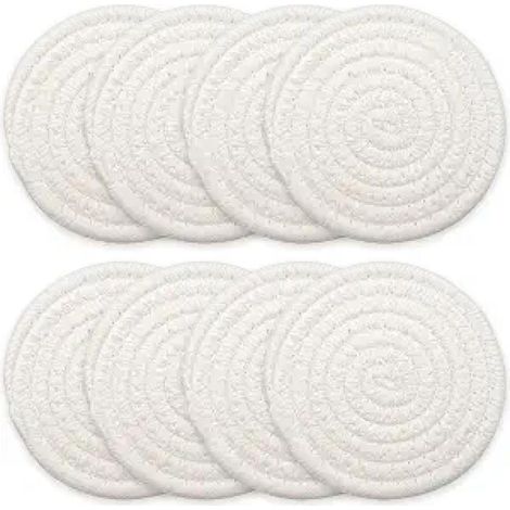 Estos versátiles posavasos pueden añadir un toque de elegancia a cualquier decoración interior (serie blanca, 1 juego). (1/5)