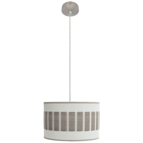 Anhänger Ivanna 1xe27 Nickel/Weiß-Holz Grau Regx30x30 Cm (1/2)
