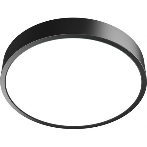 Plafonnier minimaliste LED 24W noir Ø30 IP44 Botta Italux (1/3)