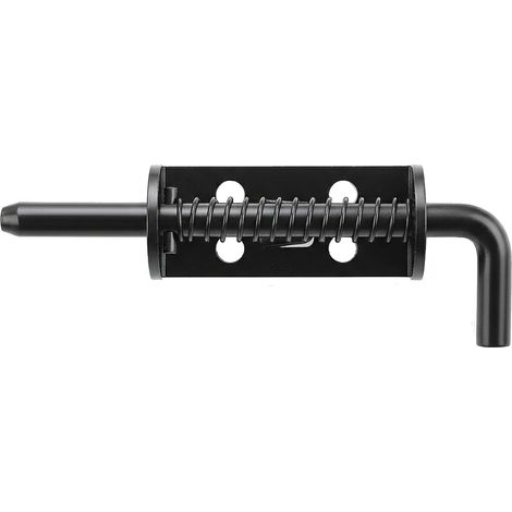 Loquet Porte en Métal Massif Longueur 9 cm Verrou Porte Exterieur/Coulissante Noir Antirouille pour Portes, Fenêtres et Clôtures (1/5)