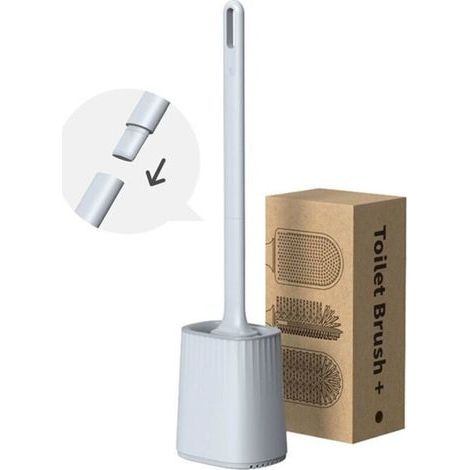 Ulisem Toilet Brush and Holder Set, Long Handle Toilet Brush, Wall Mounted Toilet Brush, Flexible Toilet Brush (1/4)