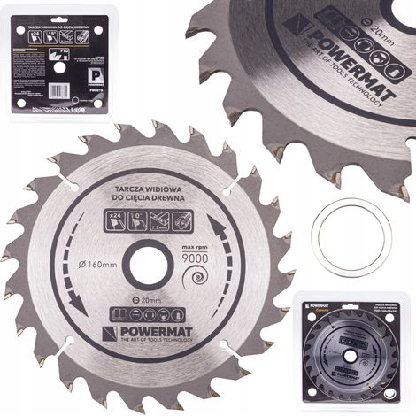 Disco con punta de carburo para madera TDD-160x20x24Z (1/5)