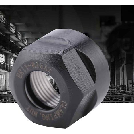 1PCS ER11 Type Pince de serrage Écrou de serrage Porte-mandrin Embout de serrage (Noir M15 1 ER11A) (1/5)