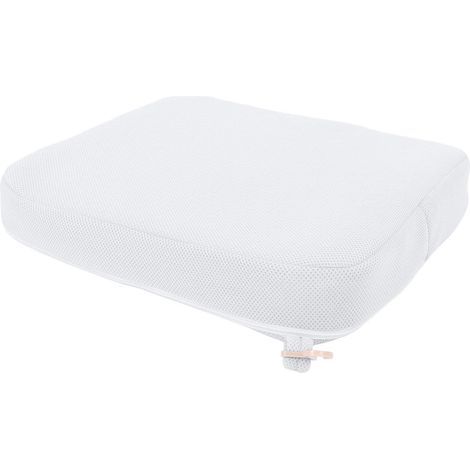 Comfortable and Breathable Shower Cushion with Removable and Washable Cover for Bathtub and Bathroom (White) (1/4)