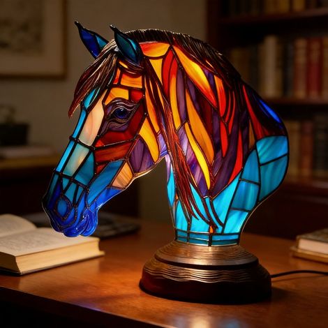 Tête De Cheval Luminaire LED - 15 cm - Décoration Intérieure - Veilleuse USB - 1 Pièce (1/5)