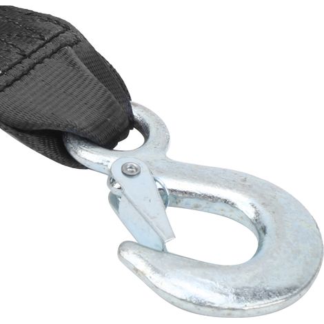 Sangle de remorquage marine 6M en polyester haute résistance, sangle de treuil avec crochet robuste pour sécurité