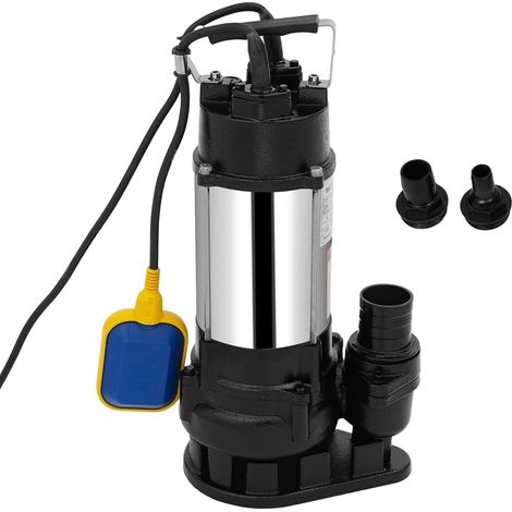 Pompe Submersible à Eaux Usées 550W, Débit 18m³/H, Tête 15m, 2850 tr/min, Avec Interrupteur Flottant, Acier Inoxydable Pour Caves, Chantiers, Jardins & élimination Des Eaux Usées