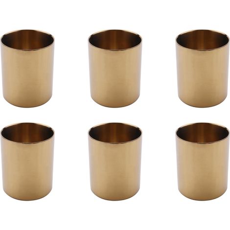 6X Vase A Fleurs en Or Porte-Stylo Conteneur de Stockage de Table pour Le Bureau - Cylindre (1/5)