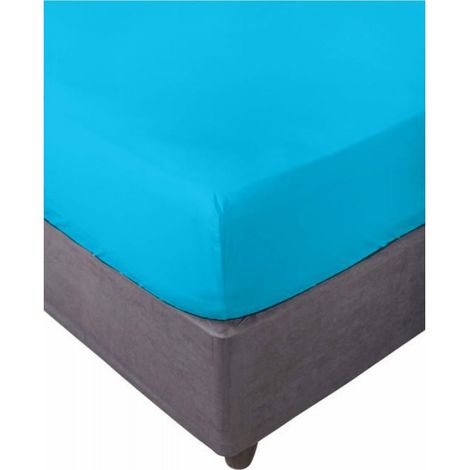 Drap Housse - 90 x 200 cm - 50 % Coton 50 % Polyester - Pour Lit 90 cm - 1 Pièce