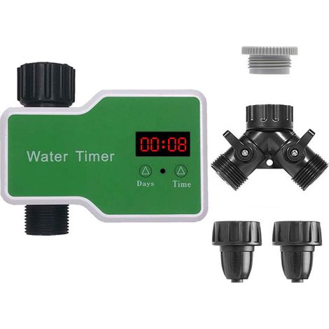 Gartenbewässerungssteuerung mit LCD-Bildschirm, automatischem Timer, Wassersparfunktion und Pflanzentimer (1/5)
