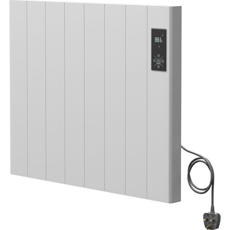 White 600mm x 730mm Smart WiFi Controlled 1500w Thermostatic Electric Radiator