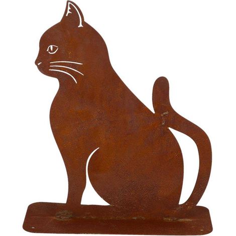 Décoration de jardin Chat assis - Rouille - Esschert Design (1/2)