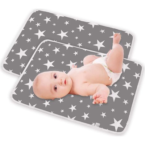 2 pièces Matelas à Langer pour Bébé Tapis Imperméable, Lavable à Langer Matelas à Langer Ultra Absorbant Etanche Lit Pad Incontinence Matelas pour Bébé Enfants Adultes 50 x 70cm (1/5)