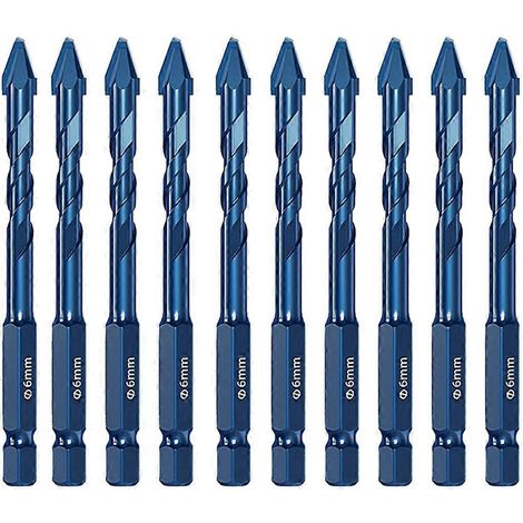 10 forets excentriques haute dureté pour perçage de précision 6 mm (1/5)