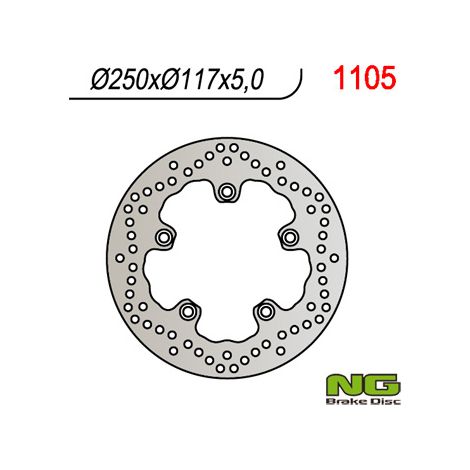 Disco de freno trasero NG para Suzuki AN 650 Burgman '04-'11 (250X117X5)