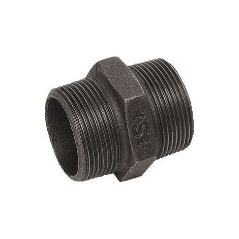 Buderus Doppelnippel TG AG 1", Nr. 280, Schwarz, 80681020