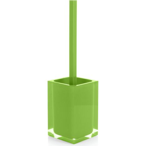 Scopino WC d'appoggio con ciuffo in setole linea Rainbow Gedy RA33 Verde Acido (1/2)
