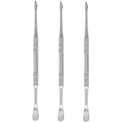 Ensemble de 3 outils de sculpture sur cire - Kit de sculpture à double tête en acier inoxydable pour la fabrication de bijoux, de bougies et de savons, argent (1/5)