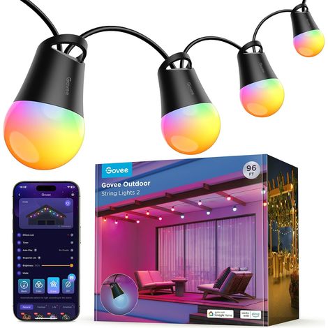 Guirlande Lumineuse d'Extérieur Intelligente 2, 30M RGBICW Led Jardin (1/5)