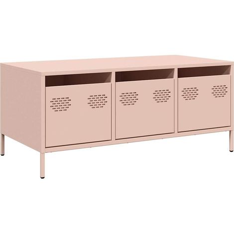 Maison Exclusive - Couchtisch Rosa 101,5x50x43,5 cm Kaltgewalzter