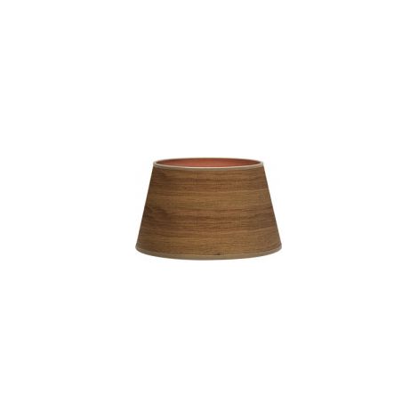 Pantalla Salma E27 Madera Oscura 15dx12dx13h Conica Abierta
