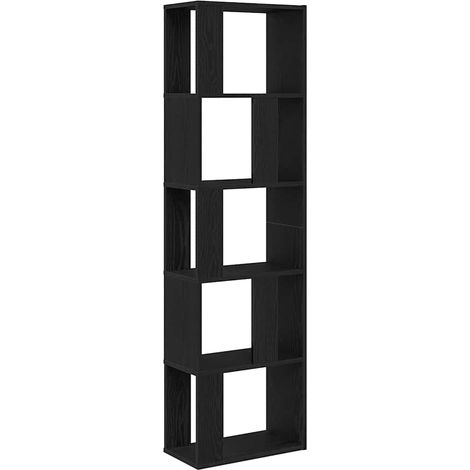 Maison Exclusive - Libreria/Divisorio Rovere Nero 45x24x159 cm Legno Multistrato