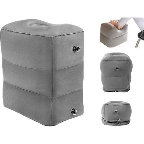 Repose Pieds Gonflable,Oreiller de Repose-Pieds,Repose-Pied Coussin,Cube pour Disques Intervertébraux Gonflables,Coussin de Surélévation des Jambes,Coussin pour Relever les Jambes,Gris,403040cm (1/5)