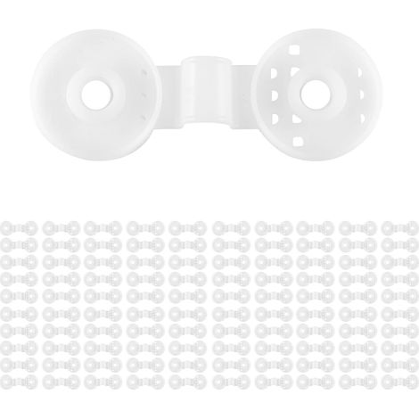 Pack of 100 fixing clips for shade netting - Plastic fixing clips - White (1/5)