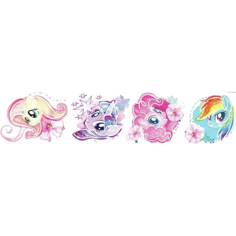 Stickers repositionnables My Little Pony Le Film aquarelle - 1 planche de 21.9 x 92.7 cm (1/3)