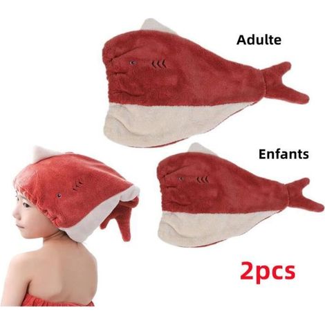 Serviette séchage cheveux - Non spécifié - Imprimé animal - Microfibre - Pliable - 2 pièces (1/4)